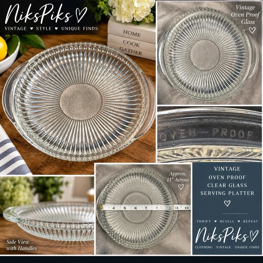 Vintage Oven Proof Clear Glass 11